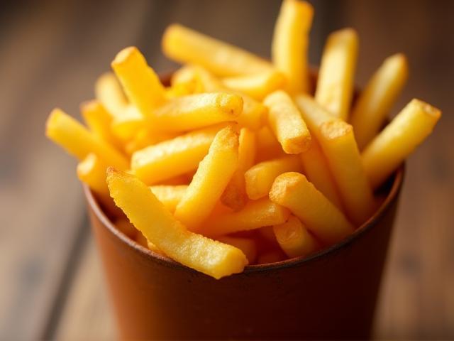 Pommes Frites knusprig serviert