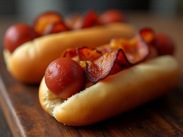 Bacon Lover Hot Dog mit knusprigem Speck und BBQ-Soße